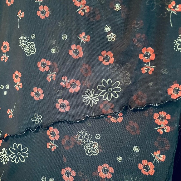 UO Women’s Petite Bright Side Lace-Up Mini Black Floral Dress! Brand New! - Picture 10 of 14